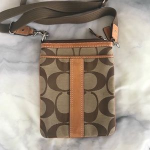 Coach Signature Print Side Bag